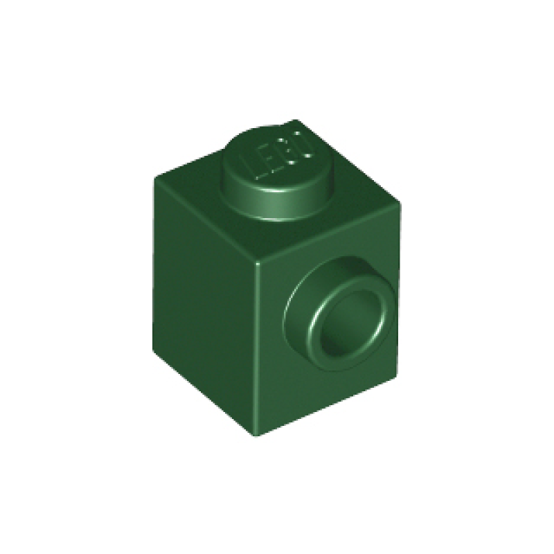 Steen, Aangepast 1x1 met nop aan 1 kant Dark Green